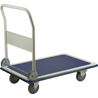 Folding Handle Platform Trucks, Steel, 400 lbs., 29" L x 19" W, 33" High MK988 | TENAQUIP