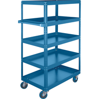 KLETON ML153 Shelf Carts , 5 Tiers, 24" W x 61" H x 48" D, 900 lbs. Capacity