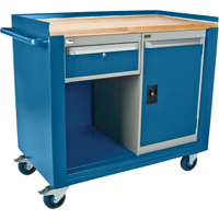 KLETON ML326 Industrial Duty Mobile Service Workbenches, Wood Surface