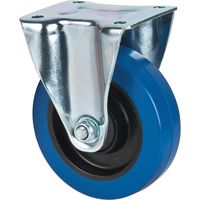 KLETON ML338 Blue Caster, Rigid, 5" (127 mm), Rubber, 400 lbs. (181 kg.)