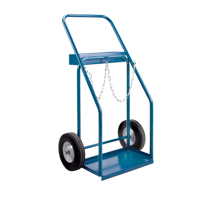 Gas Cylinder Carts, Semi-Pneumatic Wheels, 19" W x 10" L Base, 1000 lbs. ML417 | TENAQUIP