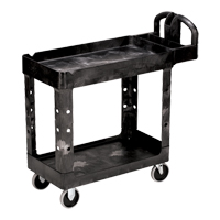 Rubbermaid FG450088BLA Chariot utilitaire robuste - 4500-88, 2 tiers, 17-1/8" x 33-1/4" x 39", Capacit&eacute; 500 lb
