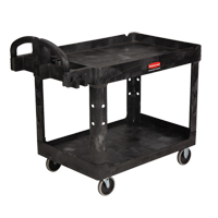 Rubbermaid FG452088BLA Chariot utilitaire robuste - 4520-88, 2 tiers, 25-1/4" x 39" x 44", Capacit&eacute; 500 lb