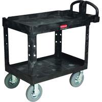 Rubbermaid FG452010BLA Chariot utilitaire robuste, 2 tiers, 25-1/4" x 37-1/8 x 36-3/8", Capacit&eacute; 500 lb