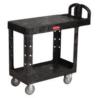Flat Shelf Heavy Duty Utility Cart - 4505-00, 2 Tiers, 17-1/4" x 38-1/10" x 38-1/2", 500 lbs. Capacity ML456 | TENAQUIP
