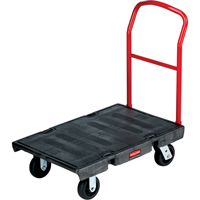 Rubbermaid FG447100BLA Heavy-Duty Platform Truck, 60" L x 30" W, 2500 lbs. Cap., Polyolefin Wheels