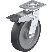 Blickle P21S-UP060R-14-TB Total Locking Caster, Swivel with Brake, 6" (152.4 mm), Rubber, 500 lbs. (227 kg.)