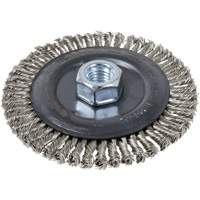 JET 553462 Stringer Bead Brush, 5" Dia., 0.022" Fill, 5/8"-11 Arbor, Stainless Steel