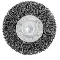JET 550906 Brosse radiale &agrave; fils cr&ecirc;p&eacute;s mont&eacute; sur mandrin 105-2, 2", Fils ,02"