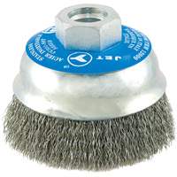 JET 553518 Brosse boisseau &agrave; fils cr&ecirc;p&eacute;s en acier inoxydable