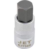 JET 677362 Bit Socket, Hex, 12 mm x 2" L, 1/2" Drive