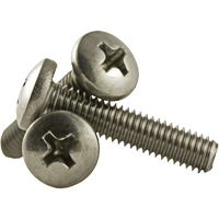  MML227 Machine Screw Pan Head, #10 x 1/2" L, Stainless Steel