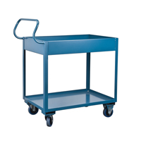 KLETON MN393 Deep Lipped Service Cart, 2 Tiers, 24" W x 47" H x 36" D, 1200 lbs. Capacity