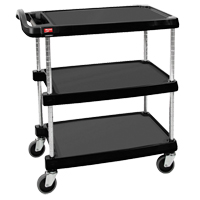 Metropolitan Wire MY1627-34BL Chariot utilitaire myCart, 3 tiers, 16" x 35-1/2" x 27", Capacit&eacute; 400 lb