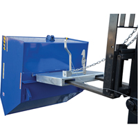 Vestil H-100-HD Autobasculeur 90 degr&eacute;s &agrave; profil bas, Acier, 1 vg³, Bleu