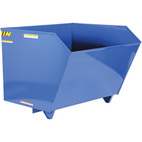 Vestil H-150-HD Autobasculeur 90 degr&eacute;s &agrave; profil bas, Acier, 1-1/2 vg³, Bleu