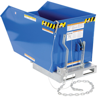 Vestil H-50-LD Autobasculeur 90 degr&eacute;s &agrave; profil bas, Acier, 1/2 vg³, Bleu