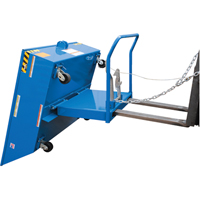 Vestil HOP-LP Basculeur &agrave; profil bas pour pi&egrave;ces, Acier, 1/2 vg³, Bleu