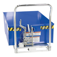 Vestil HOP-LP-N Basculeur &agrave; profil bas pour pi&egrave;ces, Acier, 1/2 vg³, Bleu