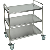Shelf Cart, 3 Tiers, 21" W x 37" H x 23-1/2" D, 200 lbs. Capacity  MN552 | TENAQUIP