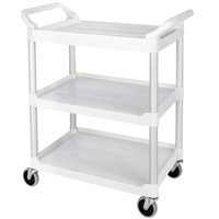 Rubbermaid FG342488OWHT Chariot de service, 3 tiers, 33" x 37" x 18", Capacit&eacute; 200 lb