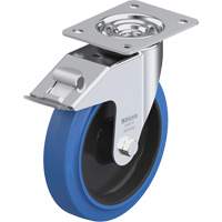 Blickle LE-POEV 200R-FI-SB Roulette, Pivotant avec frein, 7-7/8" (200 mm), Caoutchouc rigide, 660 lb (300 kg)