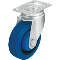 Blickle L-POEV 126KA-12-SB Caster, Swivel, 5" (127 mm), Hard Rubber, 400 lbs. (181 kg.)
