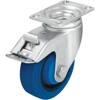 Blickle L-POEV 126KA-12-FI-SB Caster, Swivel with Brake, 5" (127 mm), Hard Rubber, 400 lbs. (181 kg.)