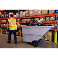 KLETON MN982 Chariot basculeur en acier, Poly&eacute;thyl&egrave;ne, 1,1 vg³, Capacit&eacute; de charge de 1250 lb