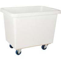 Tapered Wall Box Truck, White Polyethylene, 37" L x 26" W x 31" H, 9 cu. ft. Volume, 600 lbs. Capacity MN992 | TENAQUIP