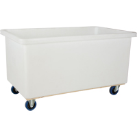 Straight Wall Box Truck, White Polyethylene, 51" L x 33" W x 39" H, 25 cu. Ft. Volume, 600 lbs. Capacity MO003 | TENAQUIP