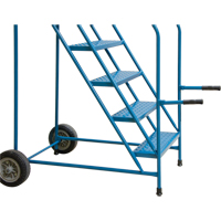 Trailer Access Rolling Ladder with Rails, 4 Steps, 22" Step Width, 37" Platform Height, Steel MO010 | TENAQUIP