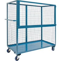 Wire Mesh Stock Truck, Steel, 30" x 55" x 72", 2400 lbs. Capacity MO067 | TENAQUIP