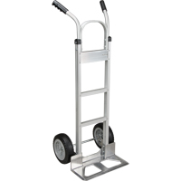 KLETON MO072 Knocked Down Hand Truck, Dual Handle, Aluminum, 50-5/8" Height, 500 lbs. Capacity