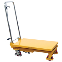 Wesco 260201 Table &eacute;l&eacute;vatrice &agrave; ciseaux hydraulique, 17,75" lo x 27,5" la/27-1/2" lo x 17-3/4" la, Acier, Capacit&eacute; 330 lb
