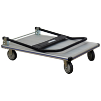 Wesco 272112 Folding Handle Platform Truck, Aluminum, 550 lbs., 35-1/2" L x 24" W, 35-1/2" High