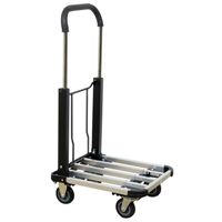 Folding Handle Platform Truck, Aluminum, 300 lbs., 28" L x 16" W, 37.75" High  MO213 | TENAQUIP