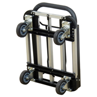 Wesco 272250 Folding Handle Platform Truck, Aluminum, 300 lbs., 28" L x 16" W, 37.75" High