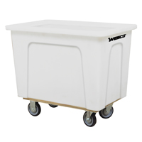 Wesco 272510 Box Truck, White Polyethylene, 35" L x 24" W x 30" H, 10 cu. Ft. Volume, 450 lbs. Capacity