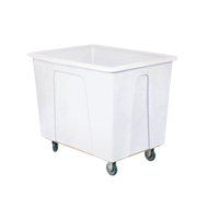 Wesco 272525 Box Truck, White Polyethylene, 46" L x 34" W x 40" H, 25 cu. Ft. Volume, 600 lbs. Capacity