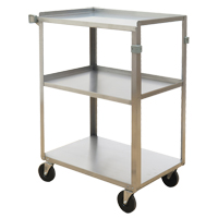 Wesco 260292 Shelf Carts, 3 Tiers, 15-3/4" W x 32" H x 24" D, 500 lbs. Capacity
