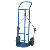 Wesco 210123 Professional Gas Cylinder Truck CC-1, Mold-on Rubber Wheels, 9" W x 7-1/4" L Base, 250 lbs.