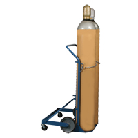Wesco 210124 Professional Double Gas Cylinder Truck CC-2, Mold-on Rubber Wheels, 16-7/8" W x 7-1/4" L Base, 500 lbs.