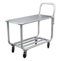 New Age Industrial 96134BH Chariot en aluminium &agrave; plateforme tubulaire, 700 lb Capacit&eacute;, Aluminium, 19" la x 42" ha x 46" p, Bordure vers le bas