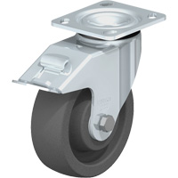 Blickle LEH-SPOG 150K-14-FI Roulette r&eacute;sistante aux chocs, Pivotant avec frein, 6" (152,4 mm), Nylon, 1250 lb (567 kg)