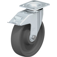 Blickle LEH-SPOG 201K-14-FI Roulette r&eacute;sistante aux chocs, Pivotant avec frein, 8" (203,2 mm), Nylon, 1250 lb (567 kg)