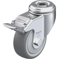 Blickle LKRA-TPA 80KF-FI Roulette en &eacute;lastom&egrave;re thermoplastique de haute qualit&eacute;, Pivotant avec frein, Diam&egrave;tre 3-1/8" (79,5 mm), Capacit&eacute; 220 lb (100 kg)
