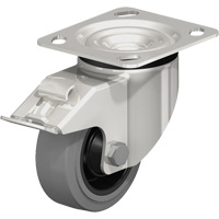 Blickle LKXPOEV100XKA14FISG Caster, Swivel with Brake, 4" (101.6 mm), Rubber, 330 lbs. (150 kg.)