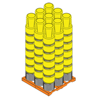 Nestable Polyethylene Drum, 14 US gal (11.7 imp. gal.), Open Top, Blue  MO768 | TENAQUIP