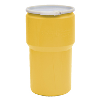 Nestable Polyethylene Drum, 14 US gal (11.7 imp. gal.), Open Top, Yellow  MO769 | TENAQUIP